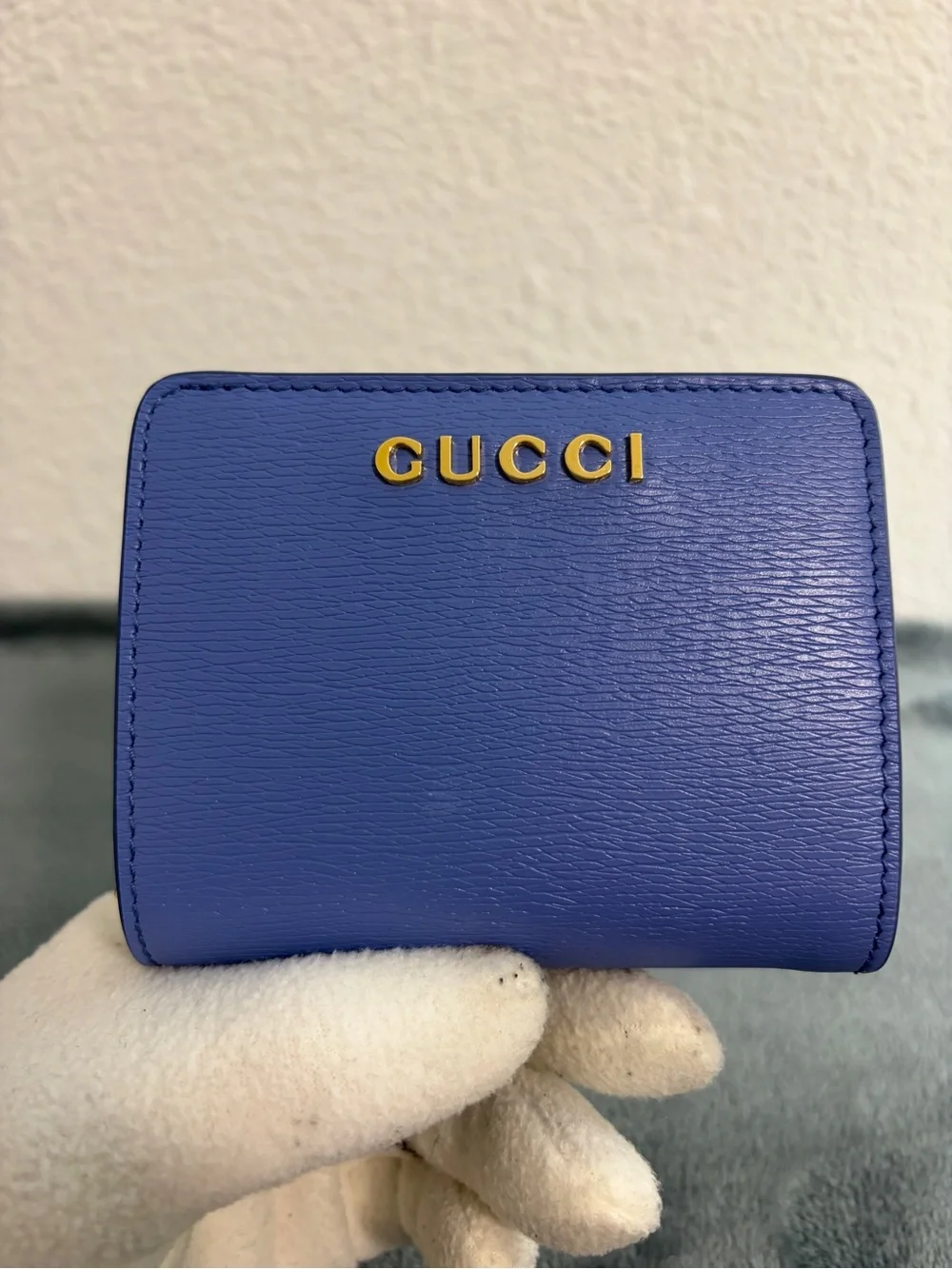 Brand New Gucci Script Mini Bifold Compact Wallet Bloom Lavendar - Picture 2 of 12